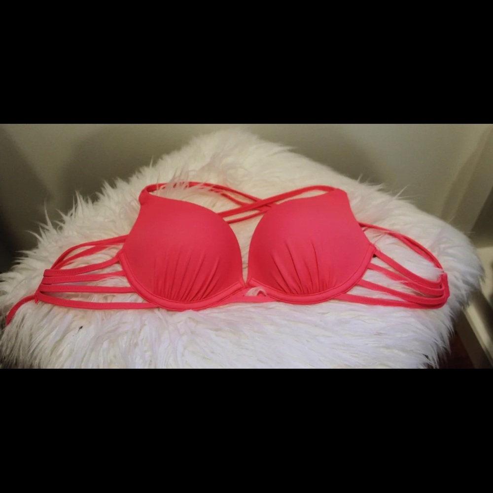 Target pink push up bikini top